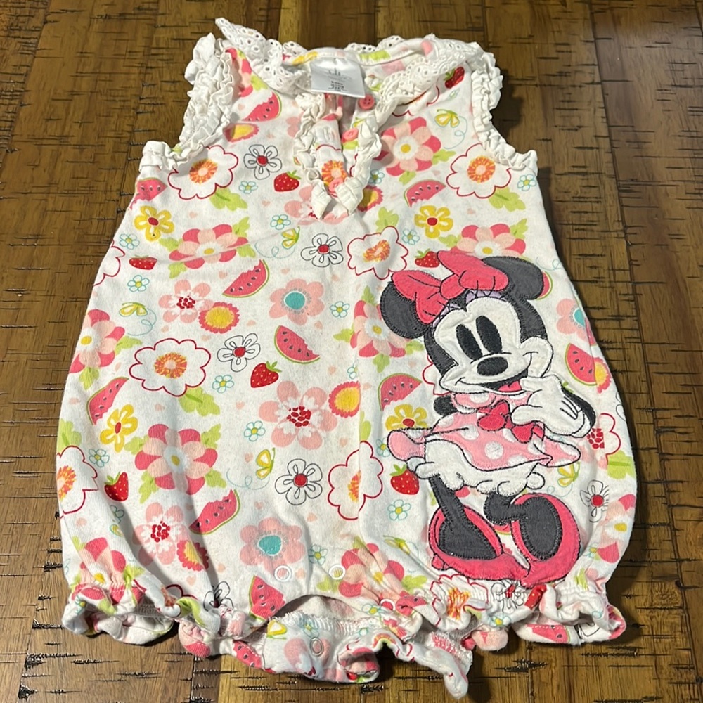3 items for $8 Disney Baby Minnie Mouse Romper 9-12 Months